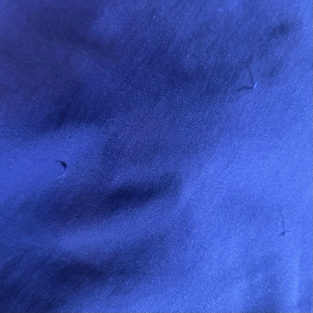 Y2K Rachel Roy Royal Blue Ruffle Pockets Dress Back Cutout Cocktail Retro Sz 12 - Picture 11 of 11